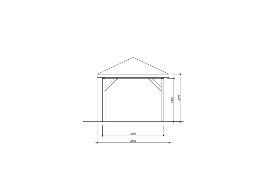 Doppelcarport aus Holz, das ideal für größere Grundstücke und mehrere Fahrzeuge geeignet ist